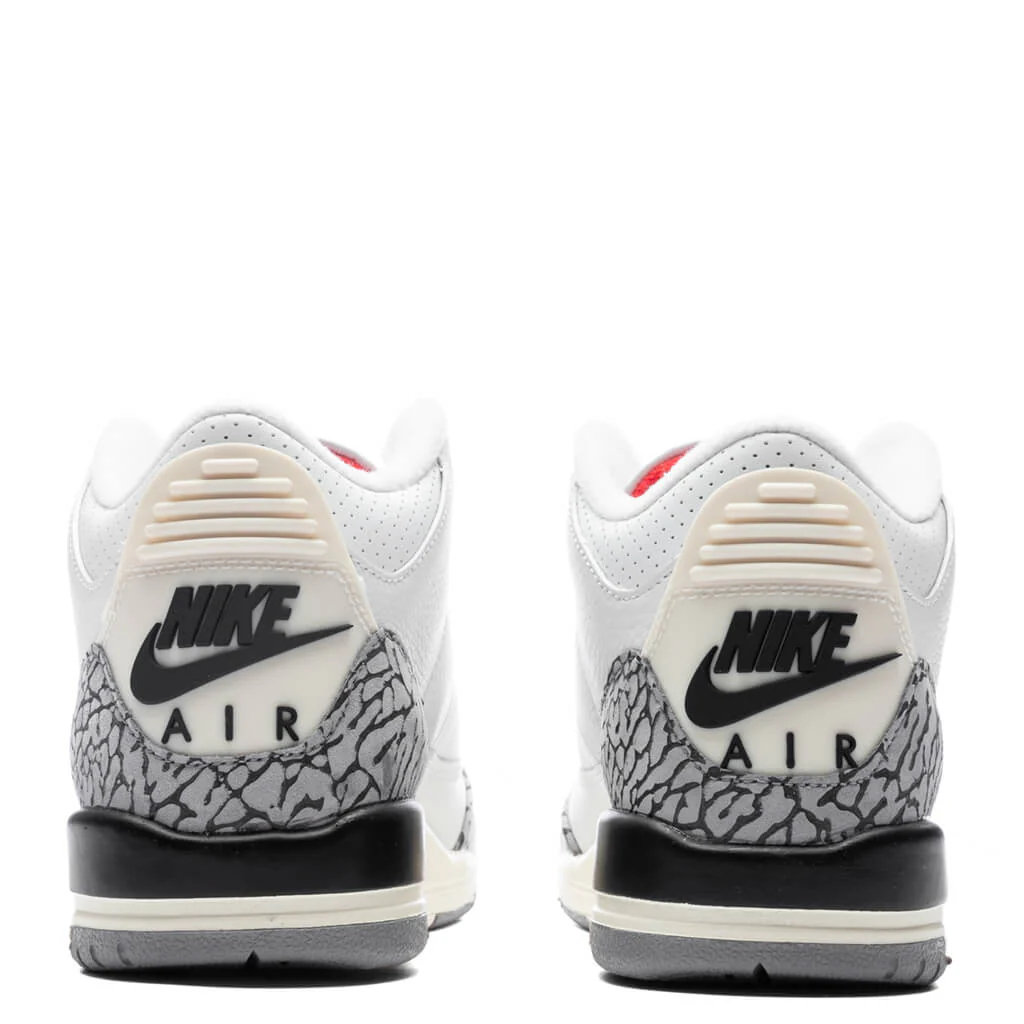 Air Jordan 3 Retro (GS) White Cement Reimagined - Summit White/Fire Red - Image 4