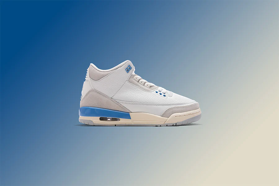 Air Jordan 3 Retro 'Lucky Shorts' (GS) - Summit White/Hydrogen Blue/Legend Blue - Image 5