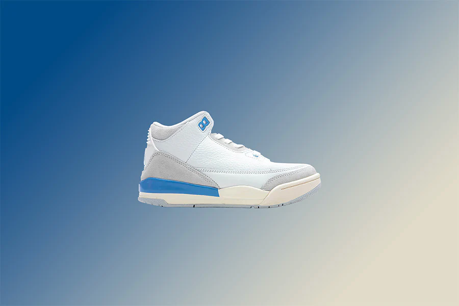 Air Jordan 3 Retro 'Lucky Shorts' (PS) - Summit White/Hydrogen Blue/Legend Blue - Image 5