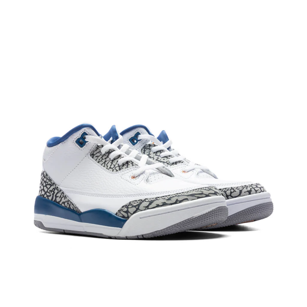 Air Jordan 3 Retro (PS) True Blue and Copper - White/Metallic Copper/True Blue - Image 2