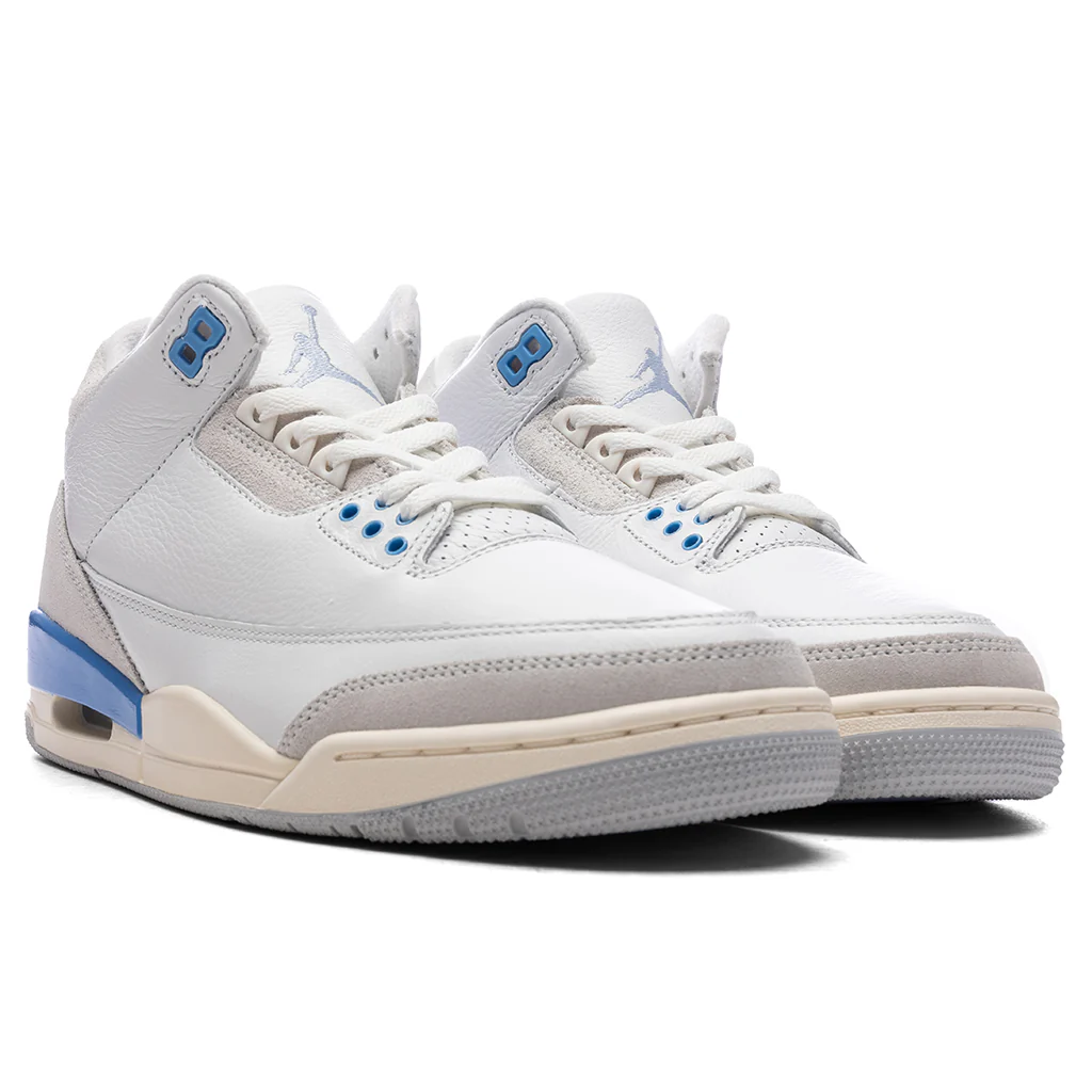 Air Jordan 3 Retro 'Lucky Shorts' - Summit White/Hydrogen Blue/Legend Blue - Image 2