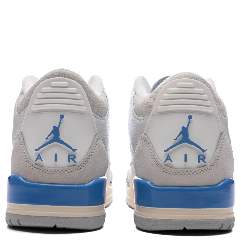 Air Jordan 3 Retro 'Lucky Shorts' - Summit White/Hydrogen Blue/Legend Blue - Image 4