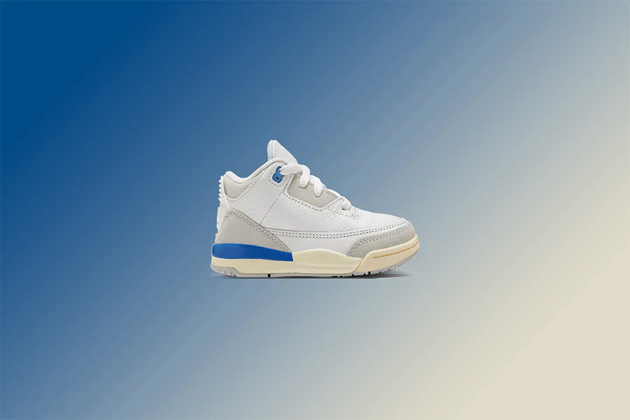 Air Jordan 3 Retro 'Lucky Shorts' (TD) - Summit White/Hydrogen Blue/Legend Blue - Image 5