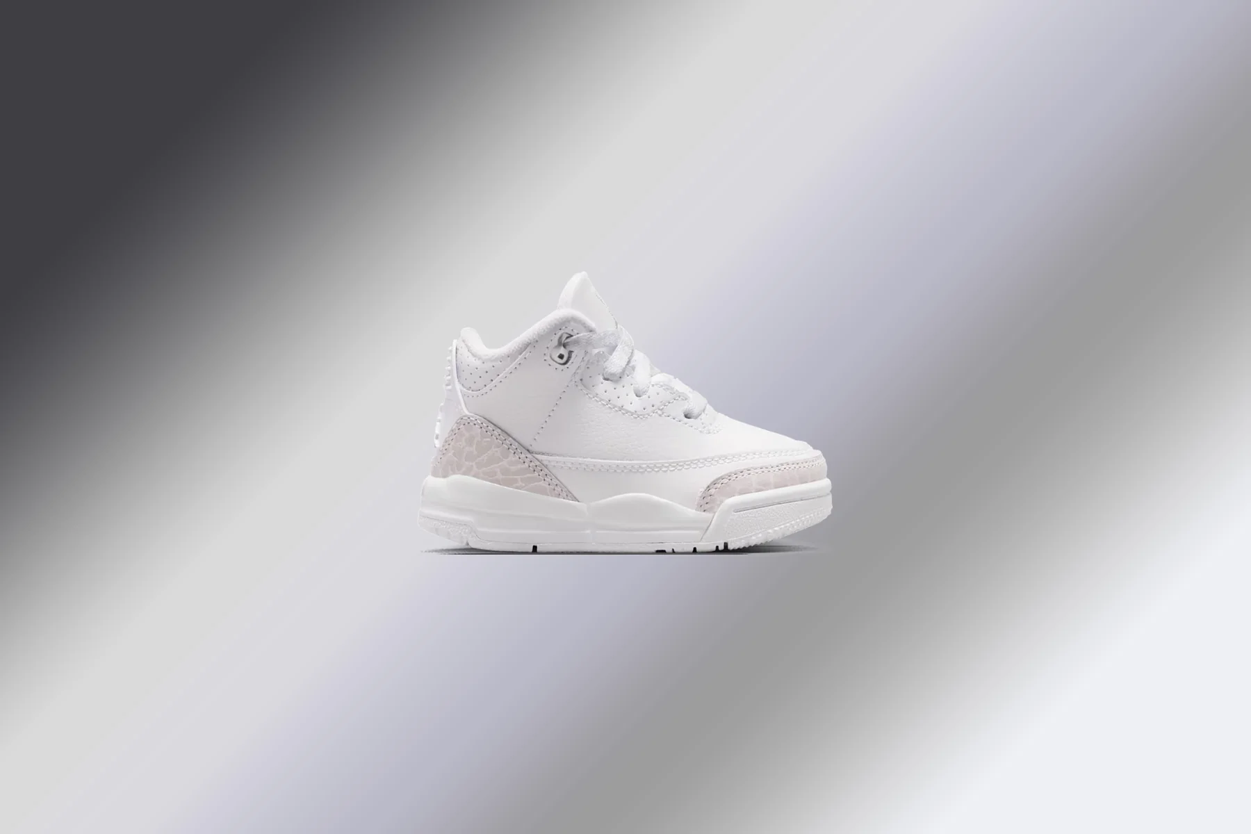 Air Jordan 3 Retro 'Pure Money' (TD) - White/Metalic Silver - Image 5