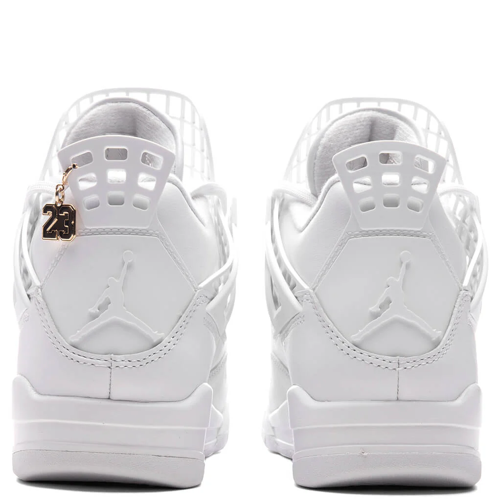 Women's Air Jordan 4 Net - White/Phantom/Metallic Gold - Image 4