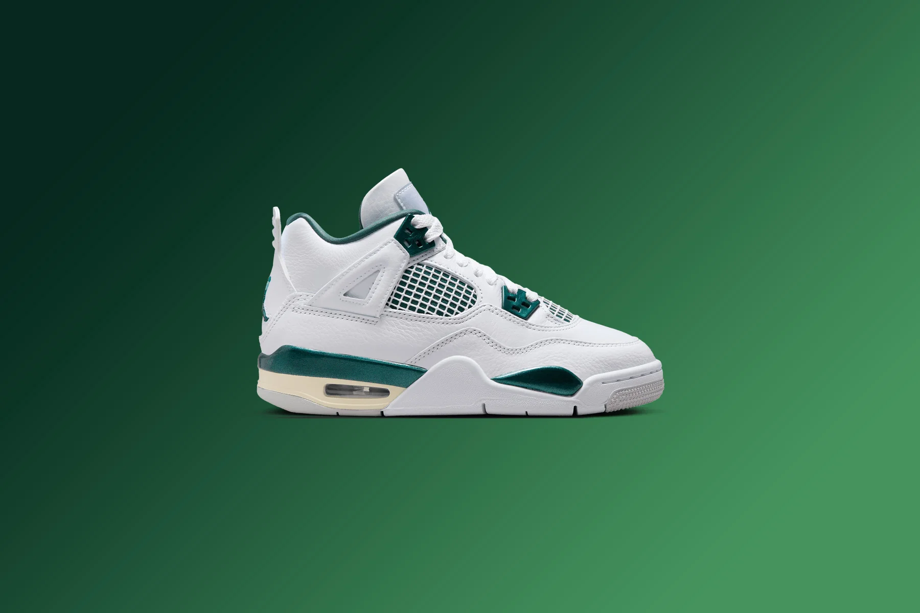 Air Jordan 4 Retro (GS) 'Oxidized Green' - White/Oxidized Green/White - Image 5