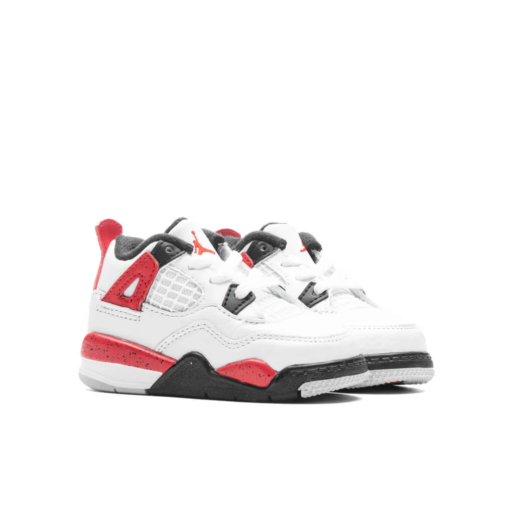 Air Jordan 4 Retro (TD) 'Red Cement' - White/Fire Red/Black - Image 2