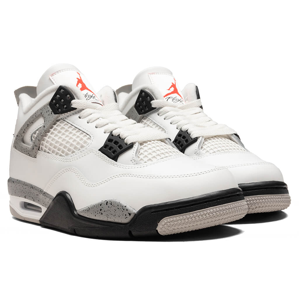 Air Jordan 4 Retro 'White Cement' - Summit White/Fire Red/Cement Grey/Black - Image 2
