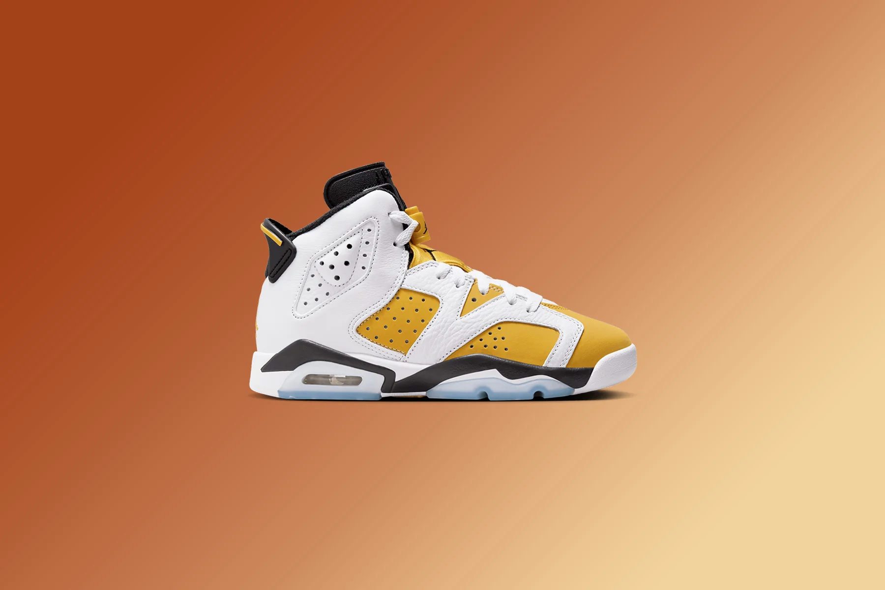 Air Jordan 6 Retro (GS) - White/Yellow Ochre/Black - Image 5