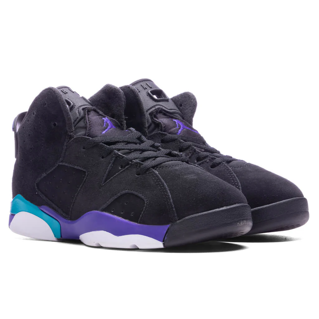 Air Jordan 6 Retro (PS) 'Aqua' - Black/Bright Concord/Aquatone - Image 2