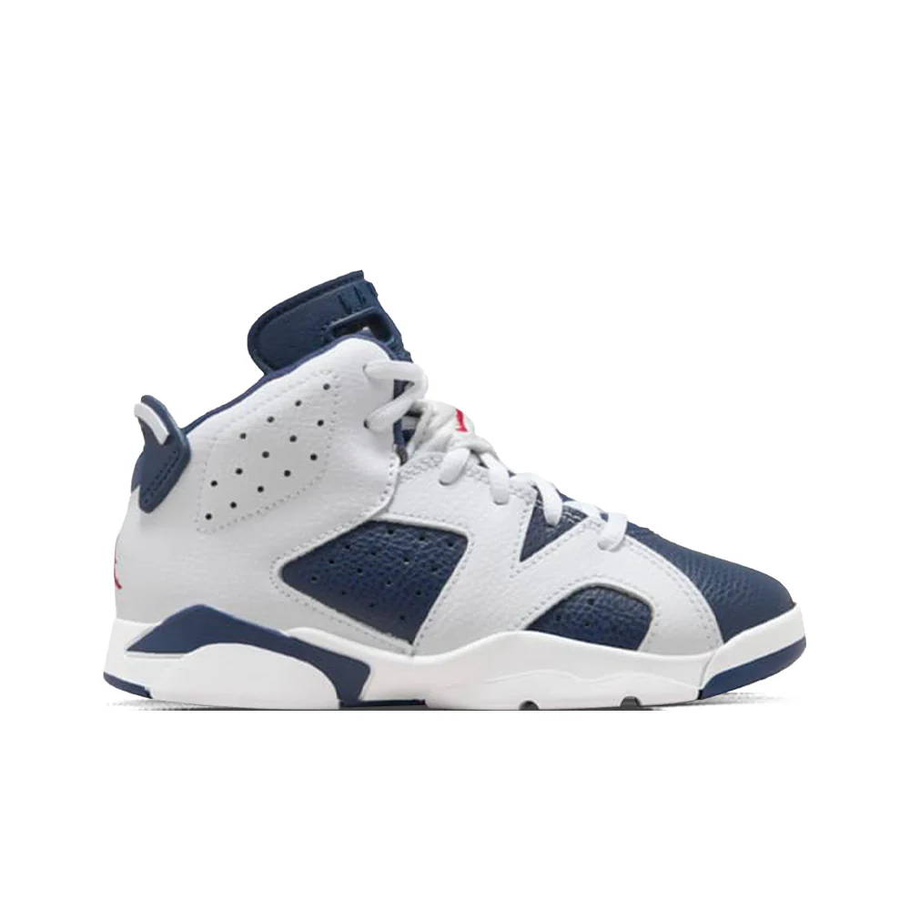 Air Jordan 6 Retro (PS) 'Olympic' - White/Varsity Red/Midnight Navy