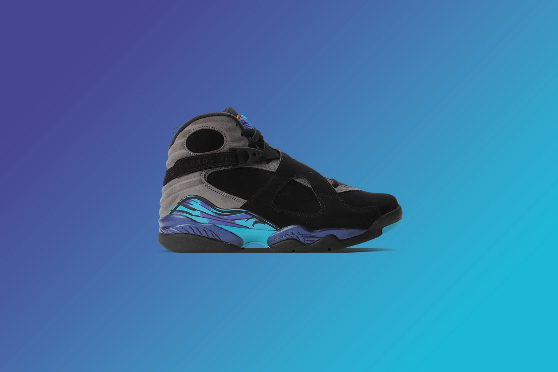 Air Jordan 8 Retro 'Aqua' (GS) - Black/Multi Color - Image 5