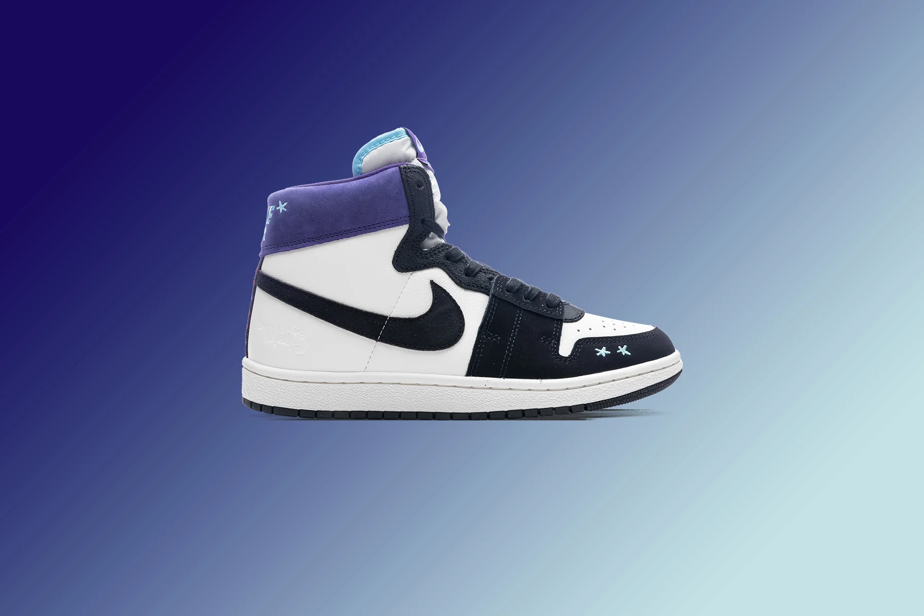 Women's Opium Paris x Jordan Air Ship 'Hornets' - Sail/Blue Chill/Black - Image 5