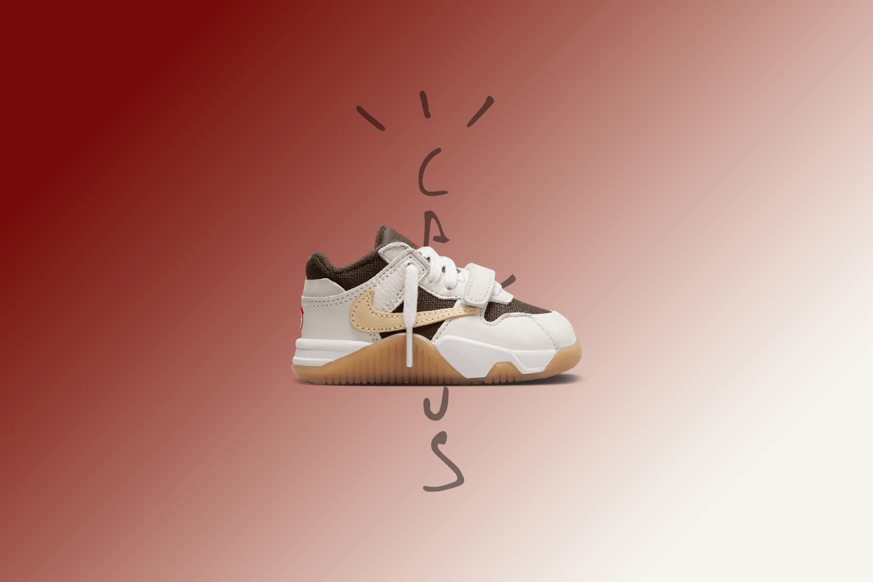 Air Jordan x Travis Scott Jumpman Jack TR (TD) - Sail/Muslin/Dark Mocha - Image 2