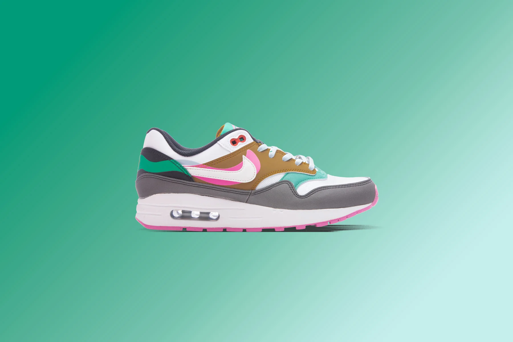 Air Max 1 SE (GS) - Black/White/Playful Pink/Stadium Green - Image 5