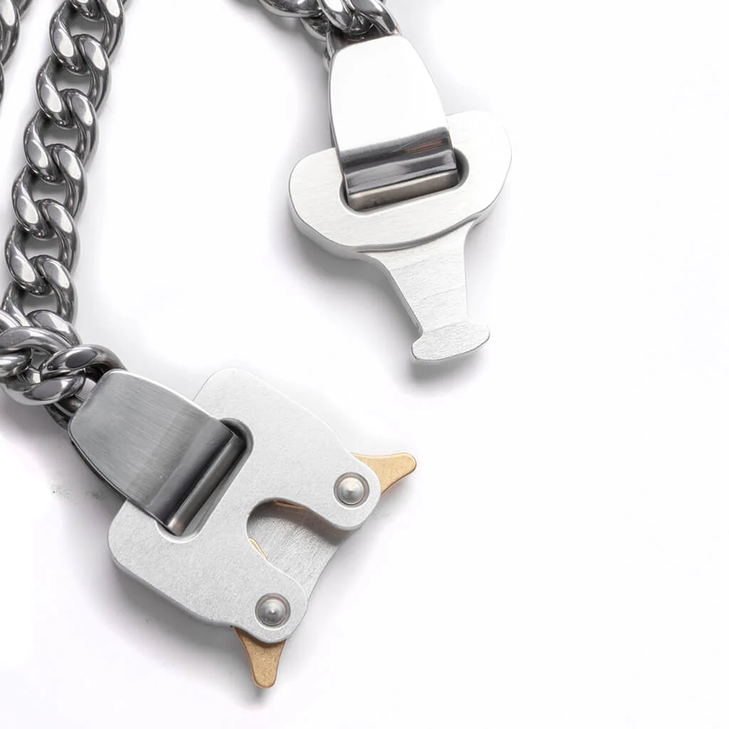 Double Chain Bracelet - Silver - Image 2