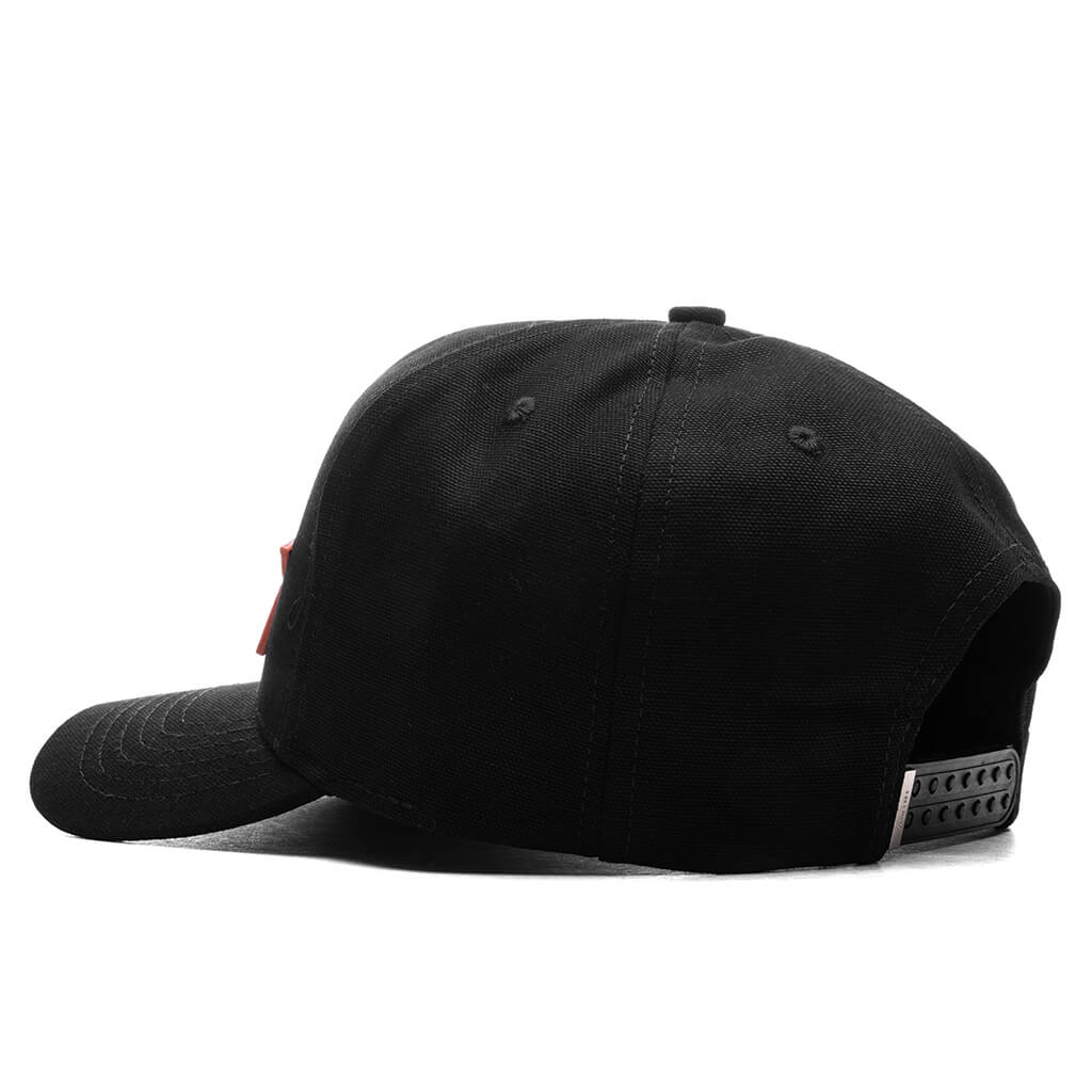 3 Star Canvas Hat - Black Orange - Image 4