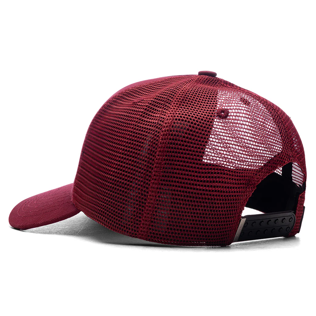 3 Star Trucker Hat - Burgundy - Image 4