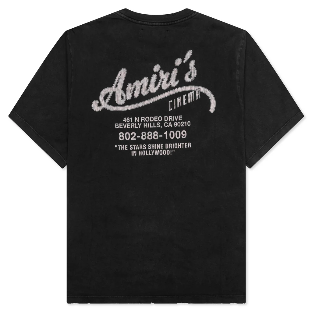 Amiri Cinemas Vintage Tee - Black - Image 2