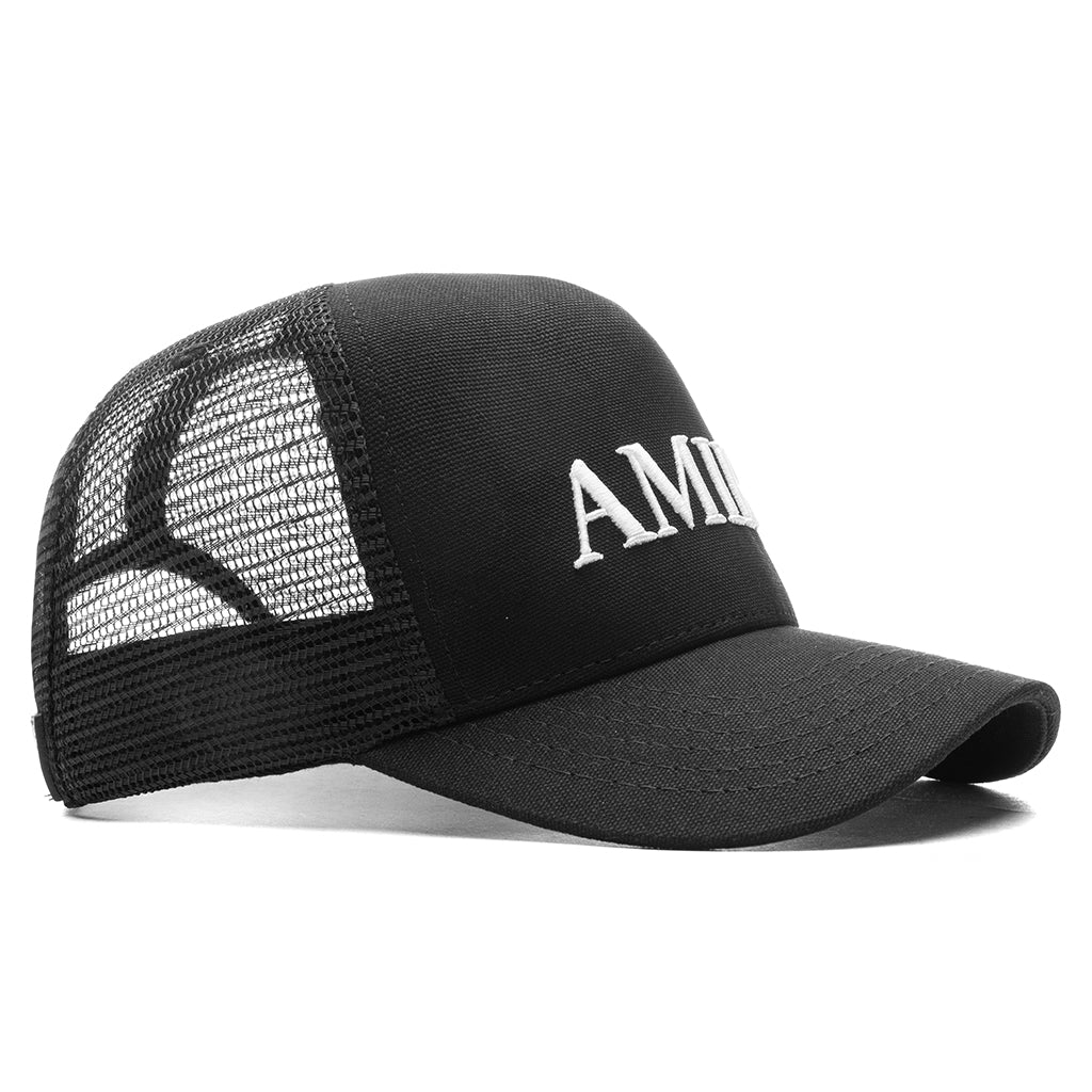Amiri Core Logo Trucker Hat - Black - Image 3