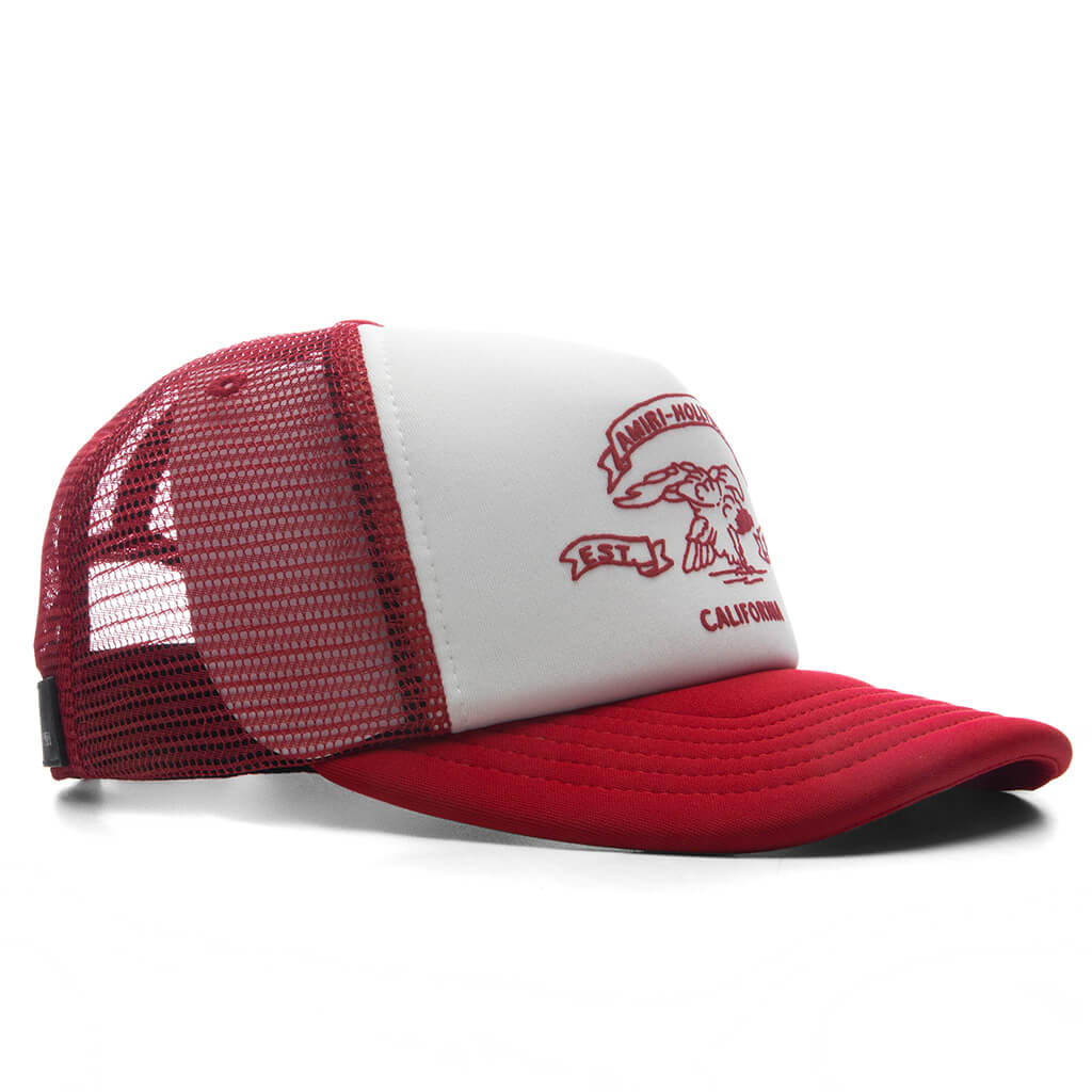 Amiri Eagle Trucker Hat - Red Rose - Image 2