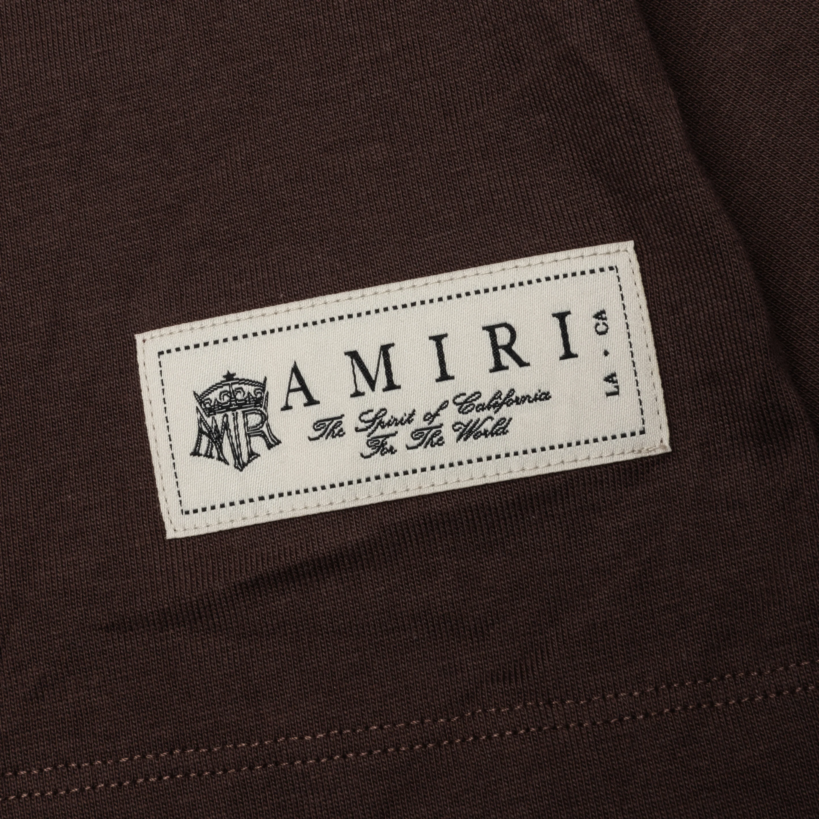 Amiri Stitch Tee - Shaved Chocolate - Image 4