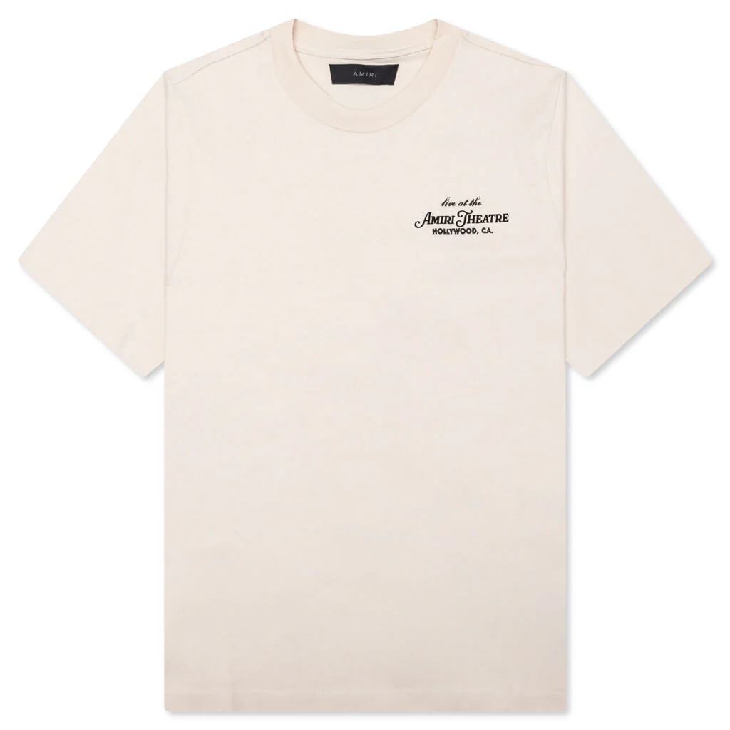 Amiri Theatre Flocked Tee - Alabaster