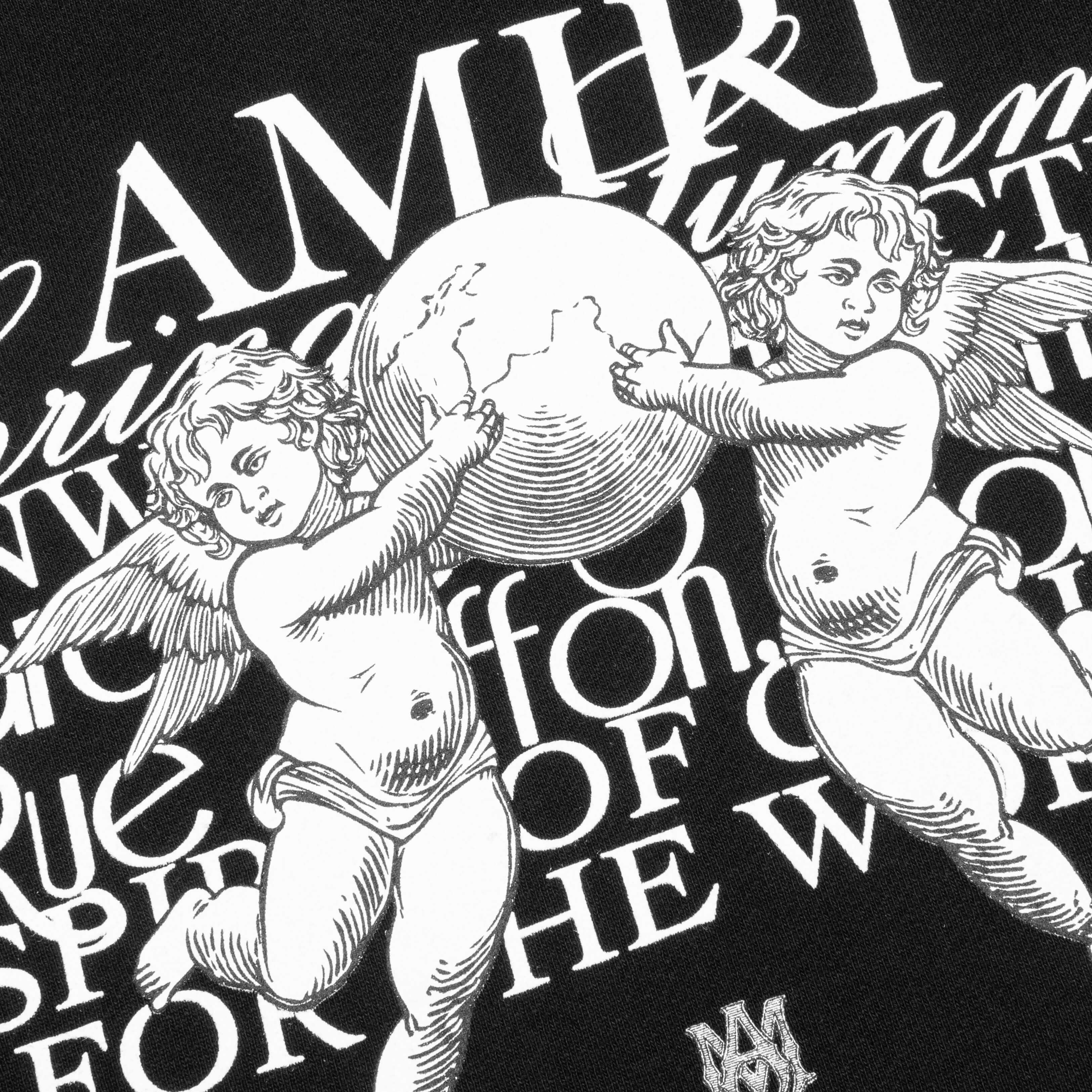 Cherub Text Hoodie - Black - Image 4