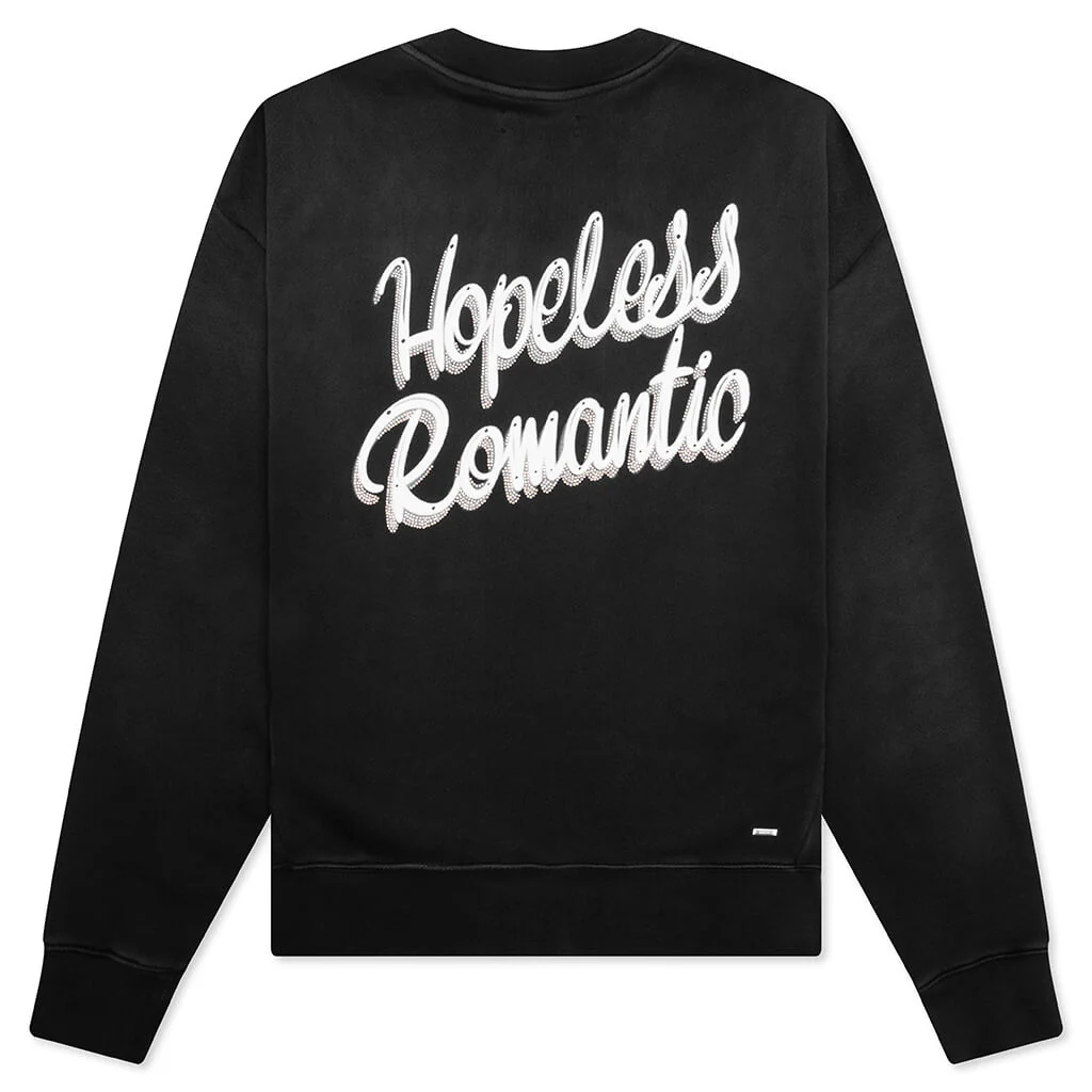 Hopeless Romantic Oversized Crew - Black - Image 2