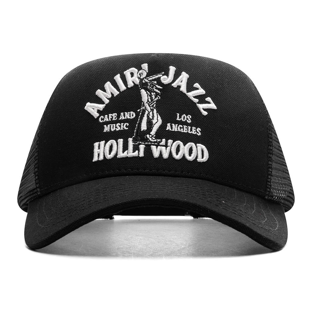Jazz Wolf Trucker Hat - Black