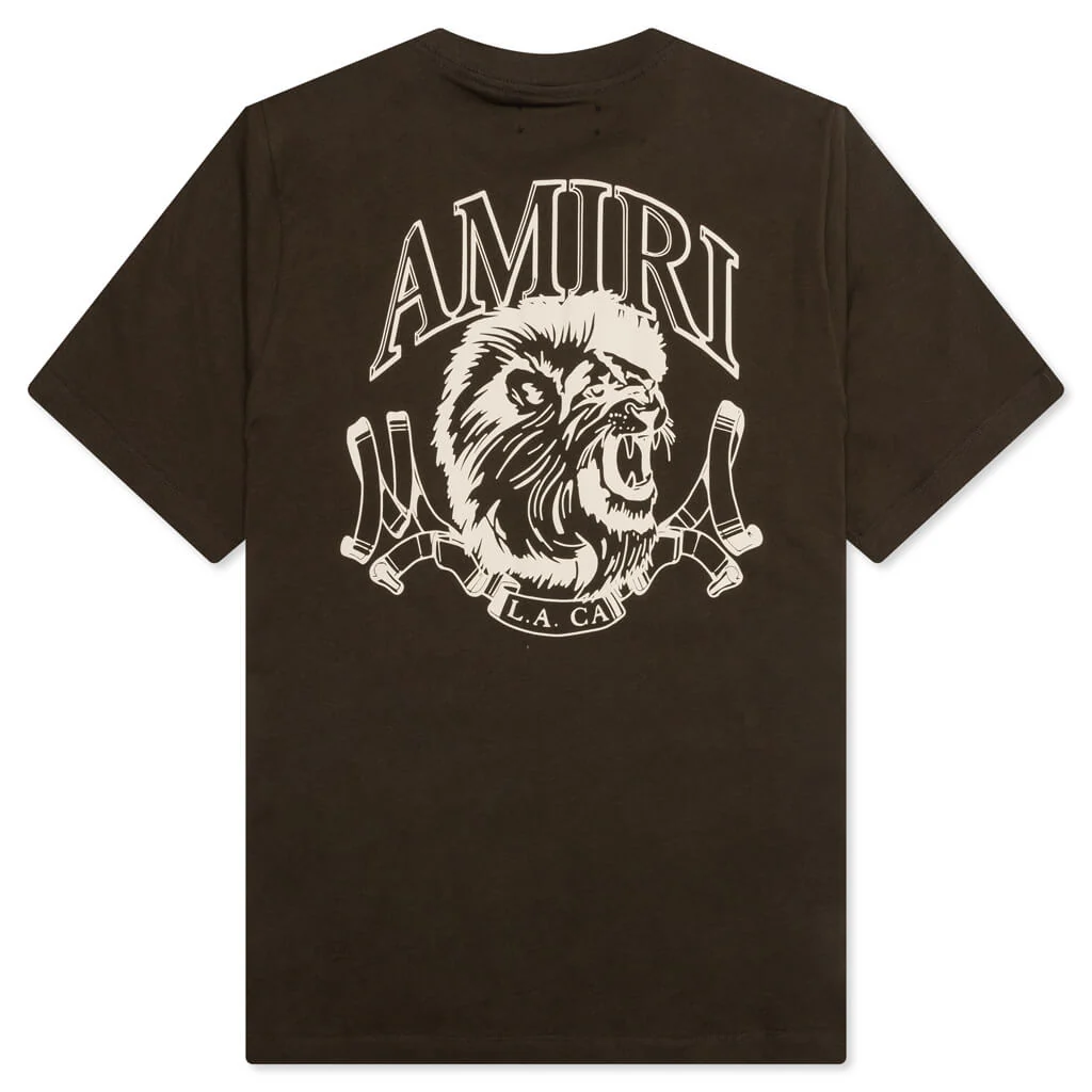 Lion Outline Tee - Dark Brown - Image 2