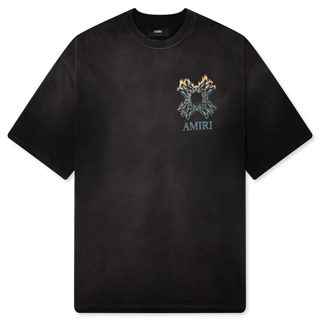 MA Quad Flames Oversized Tee - Black