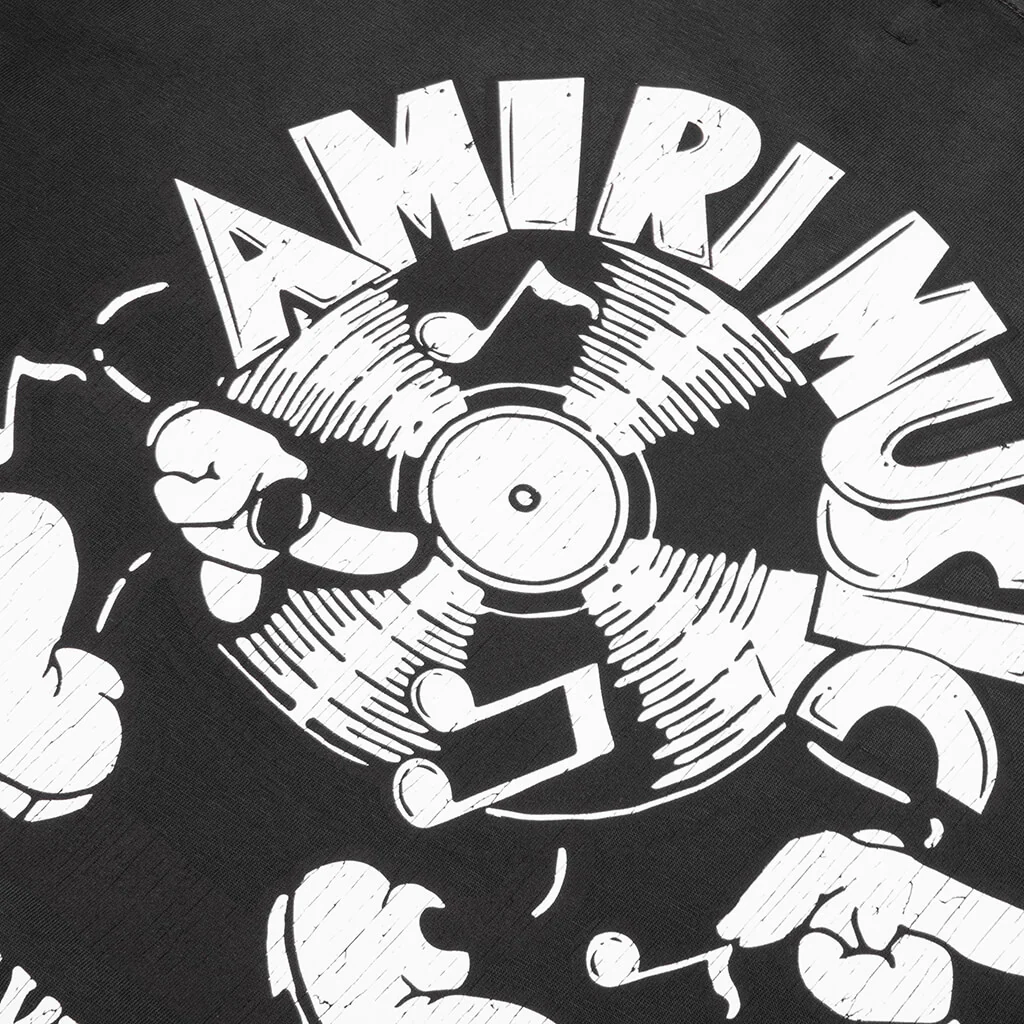 Amiri Music Record Tee - Black - Image 4