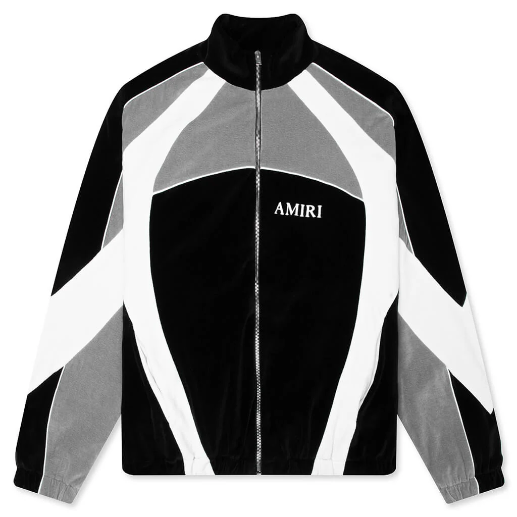 Oversized Panel Track Jacket - Black