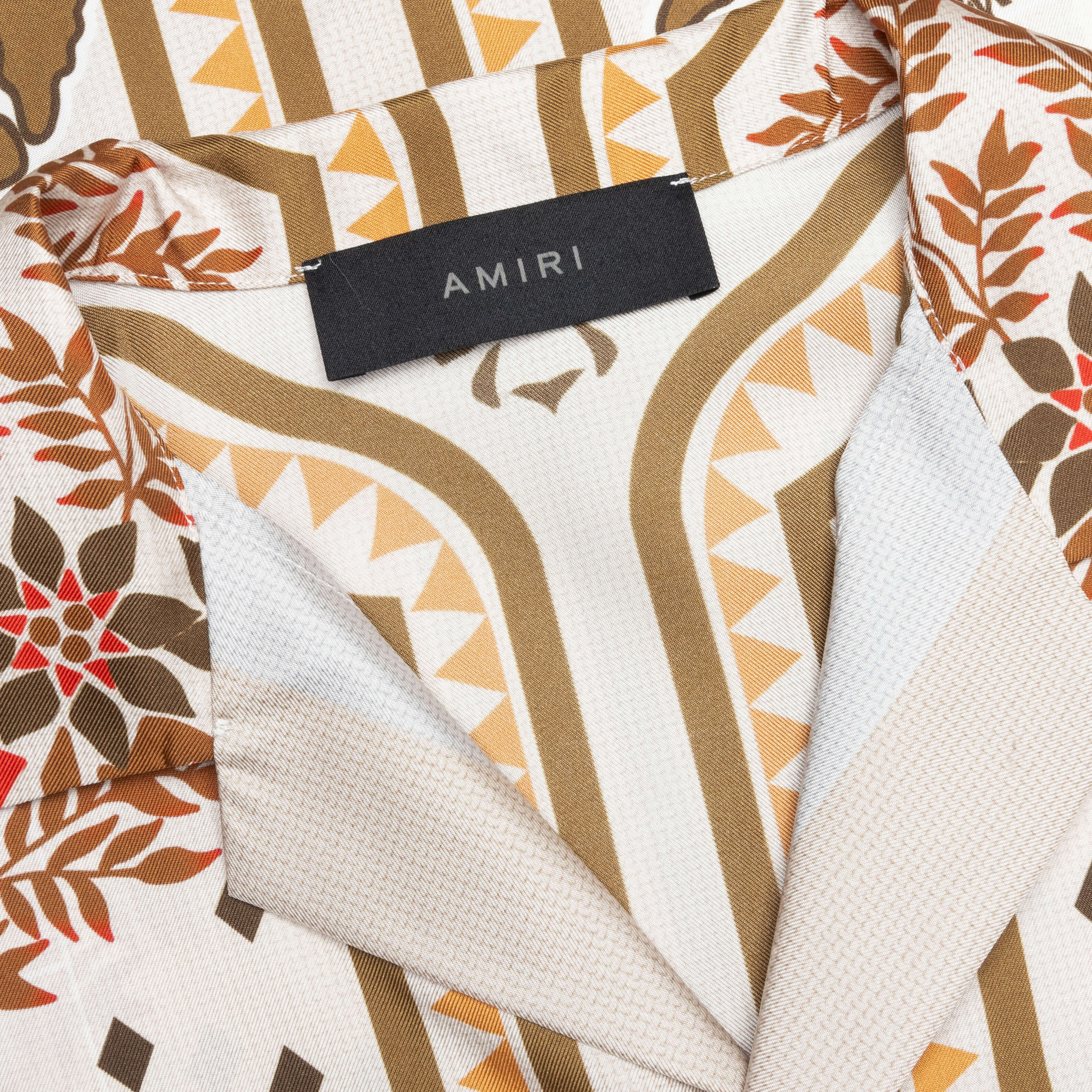 Palm Tree Bowling Shirt - Copper Brown - Image 3