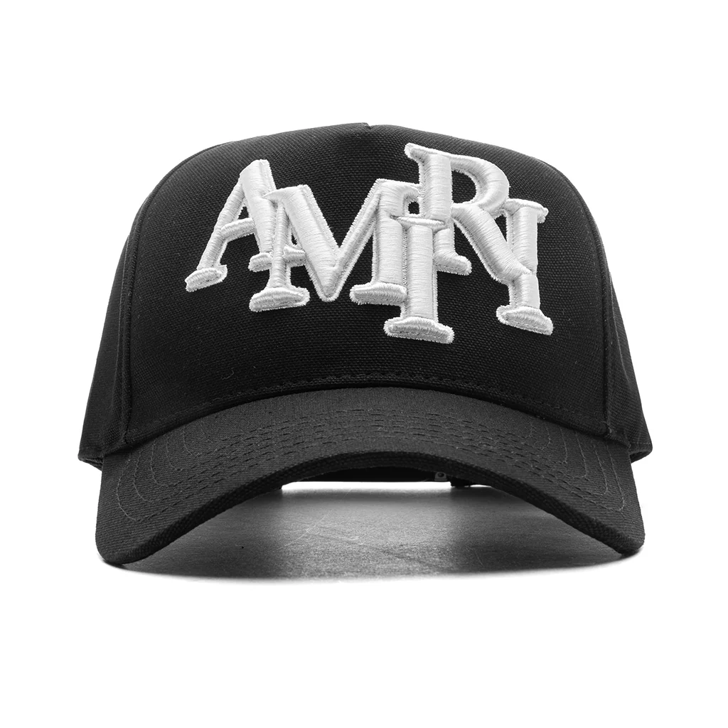 Staggered Amiri Canvas Hat - Black