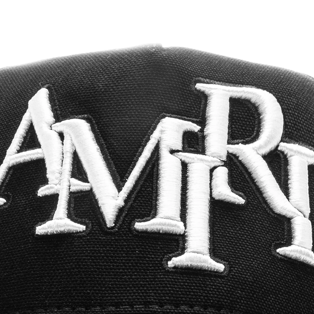 Staggered Amiri Canvas Hat - Black/White - Image 2
