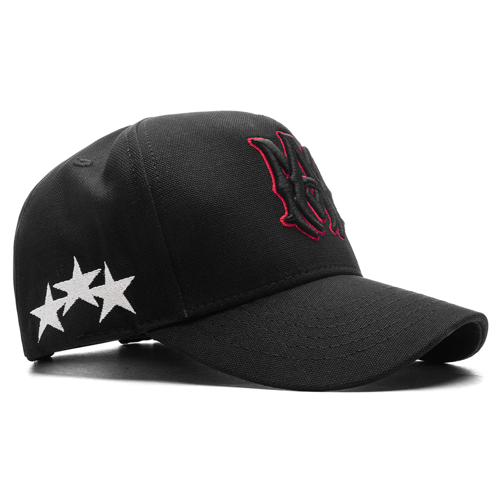 Stars MA Canvas Hat - Black/Red - Image 3
