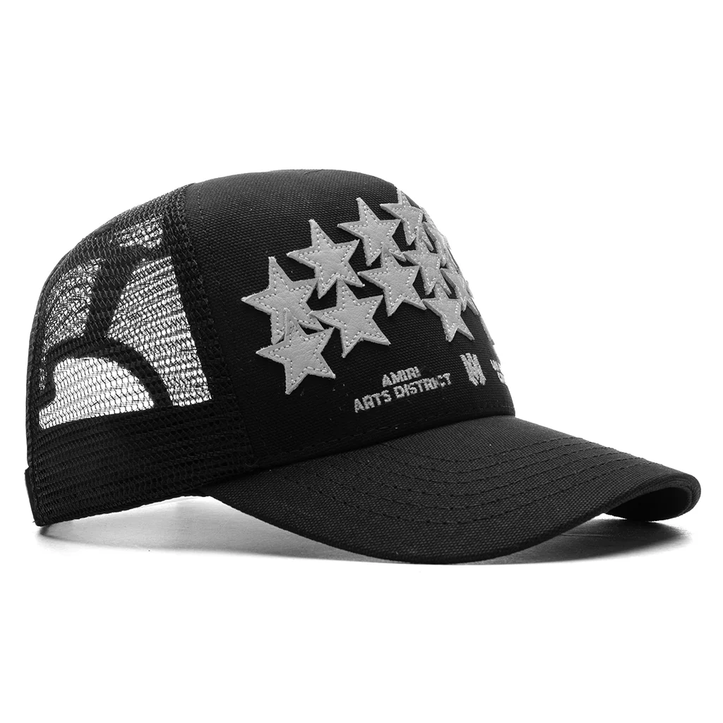 Stars Trucker Hat - Black - Image 3