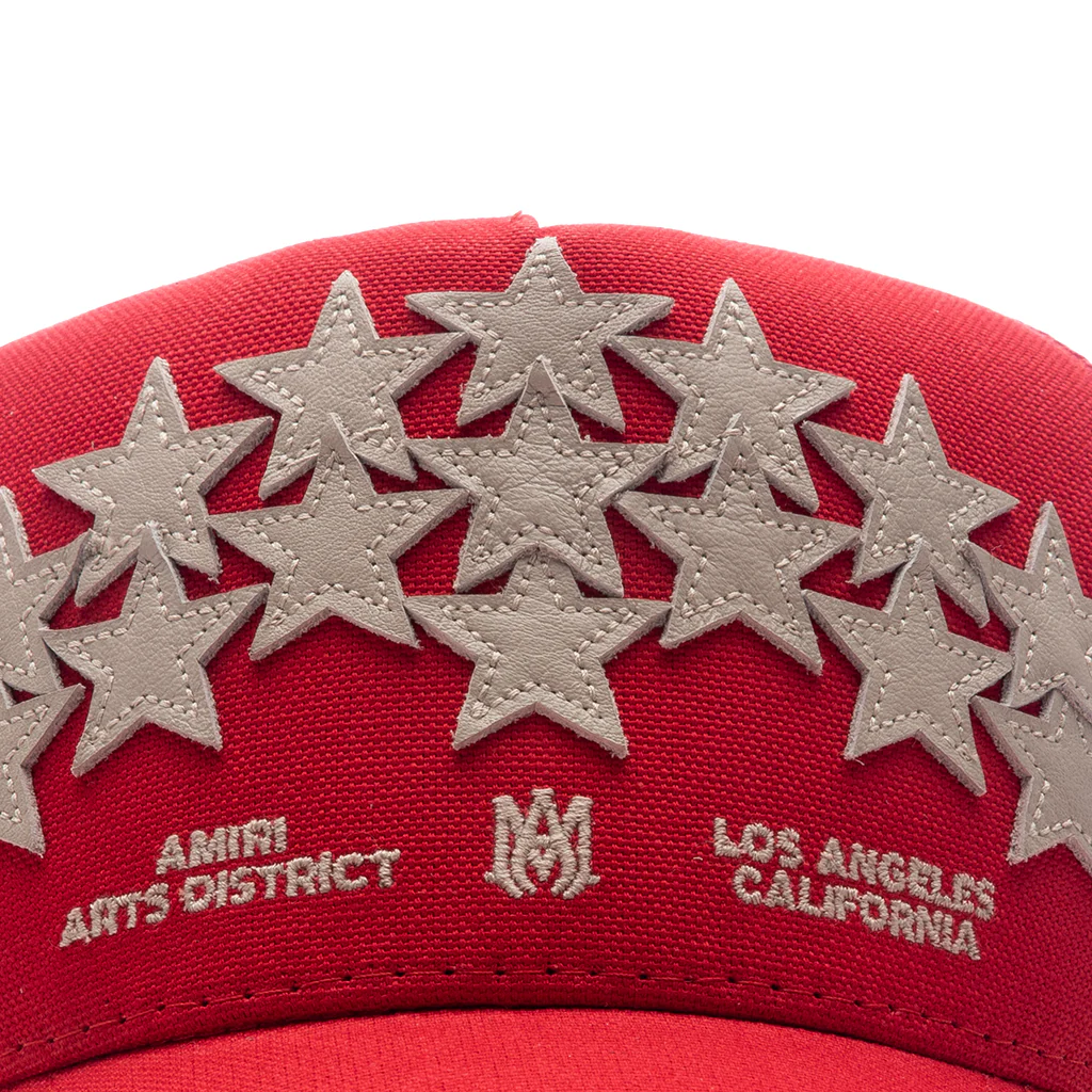 Stars Trucker Hat - Red - Image 2