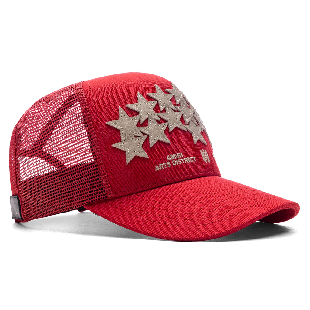 Stars Trucker Hat - Red - Image 3
