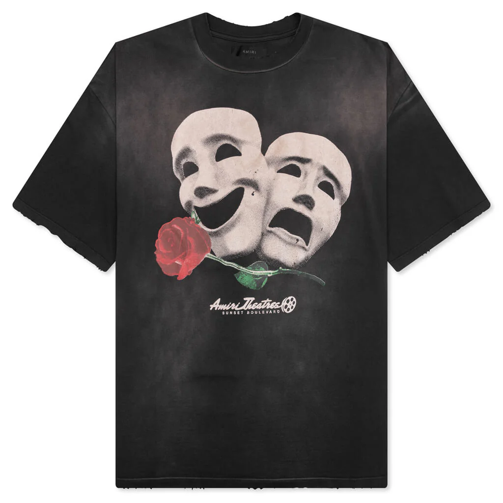 Theatre Masks Oversized Tee - Black