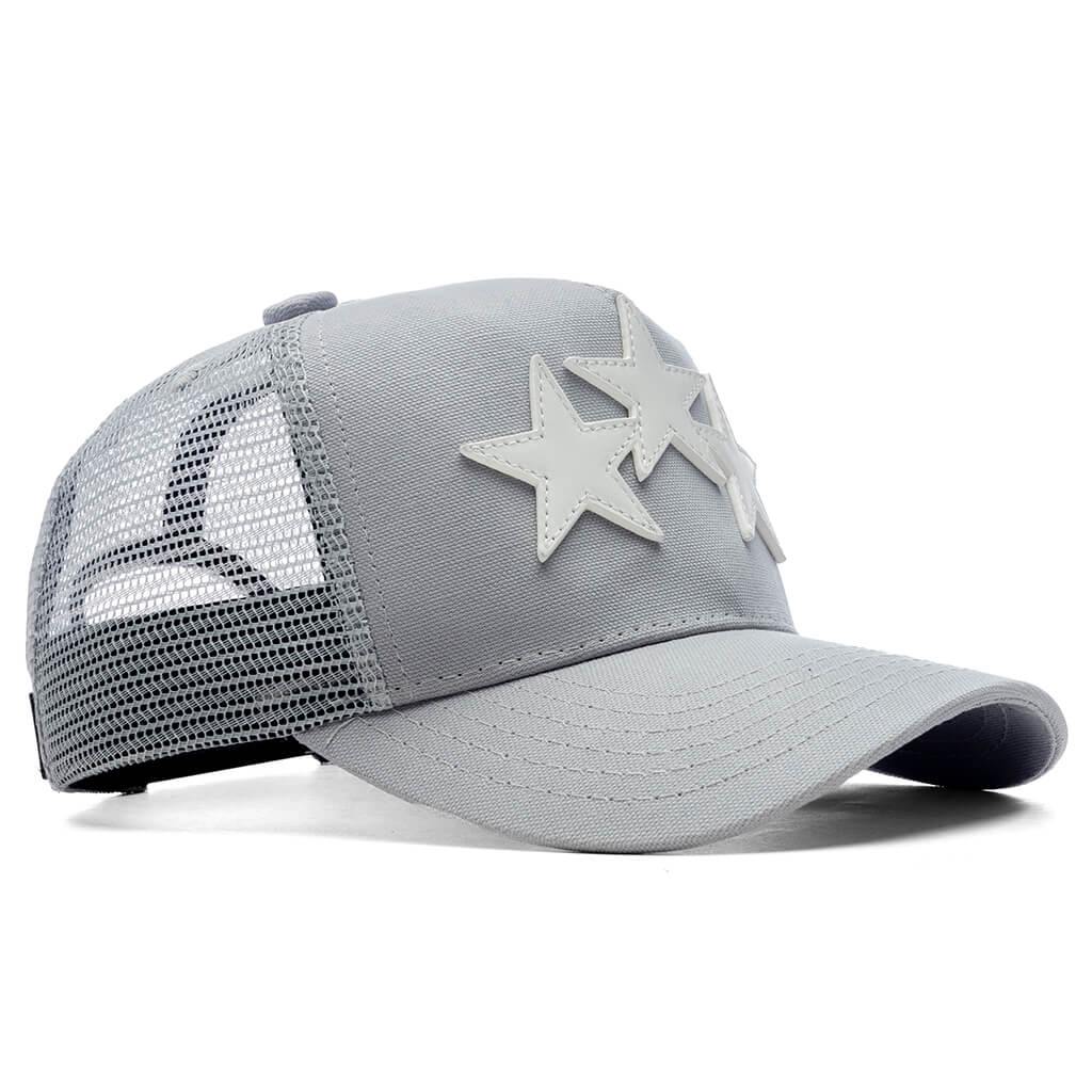 Three Star Trucker Hat - Grey - Image 3