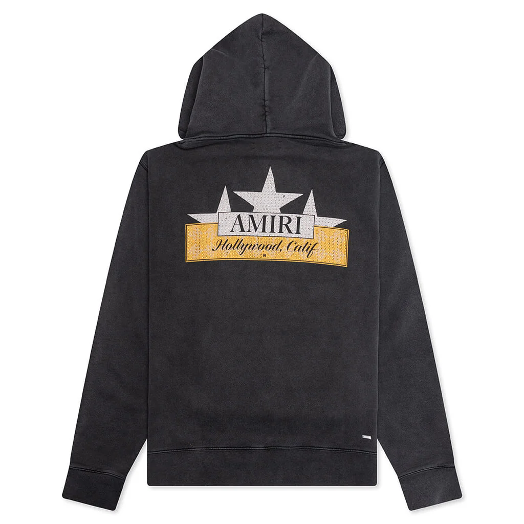 Vintage Crystal Star Hoodie - Black - Image 2