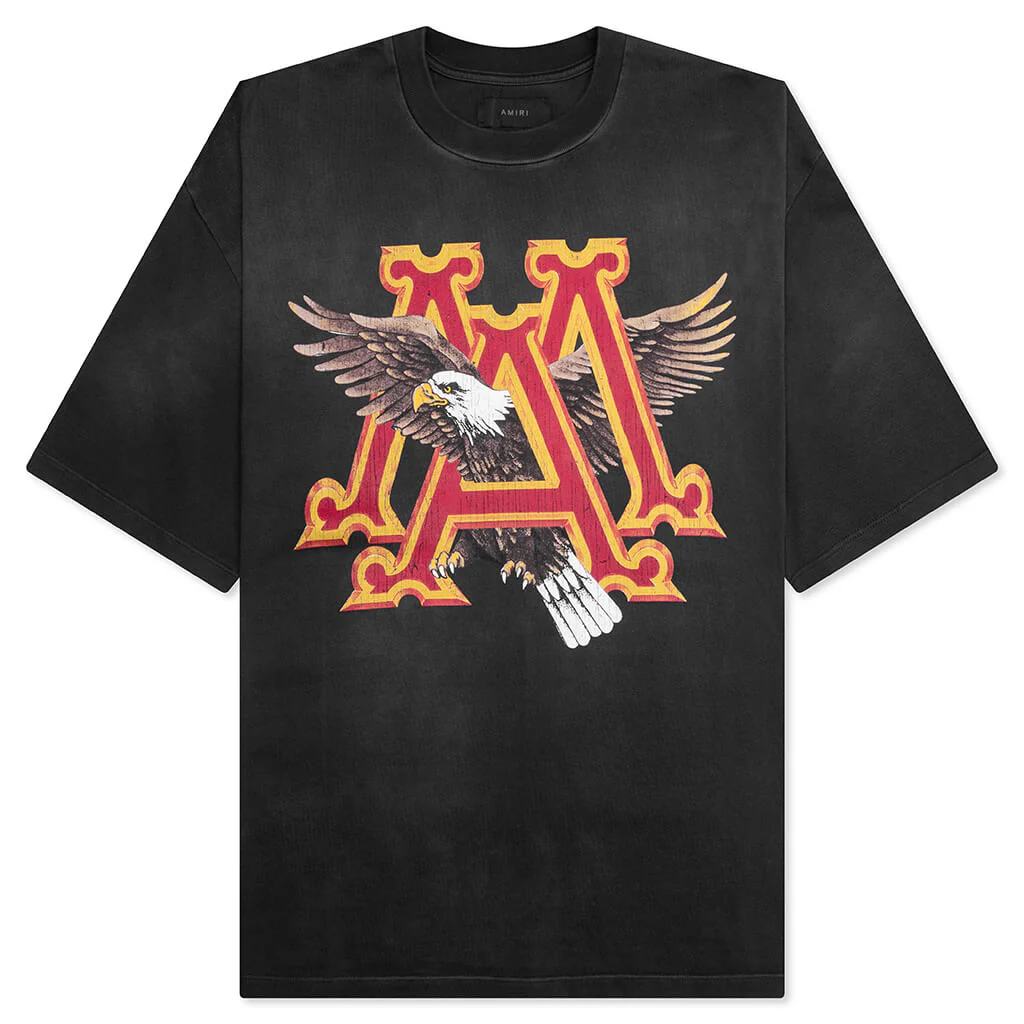 Vintage Ma Eagle Oversized Tee - Black