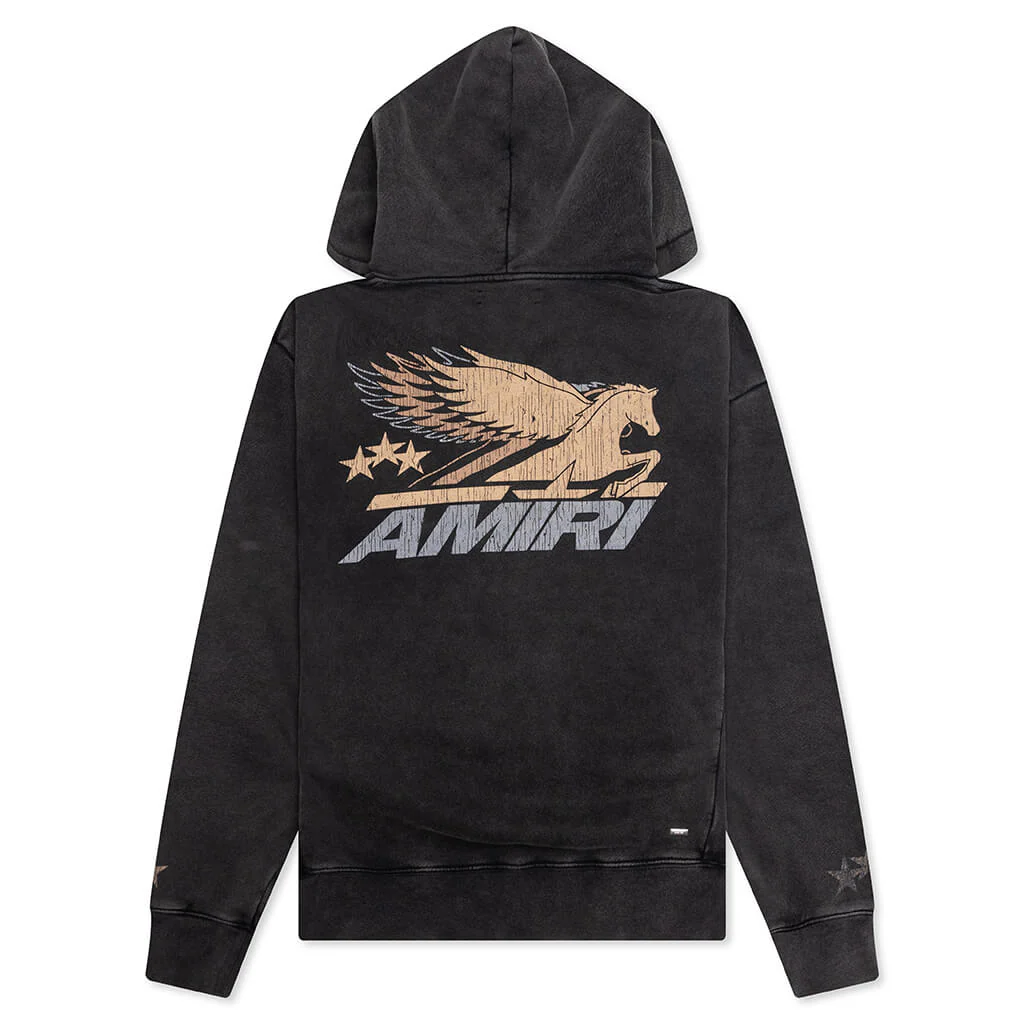 Vintage Pegasus Hoodie - Black - Image 2
