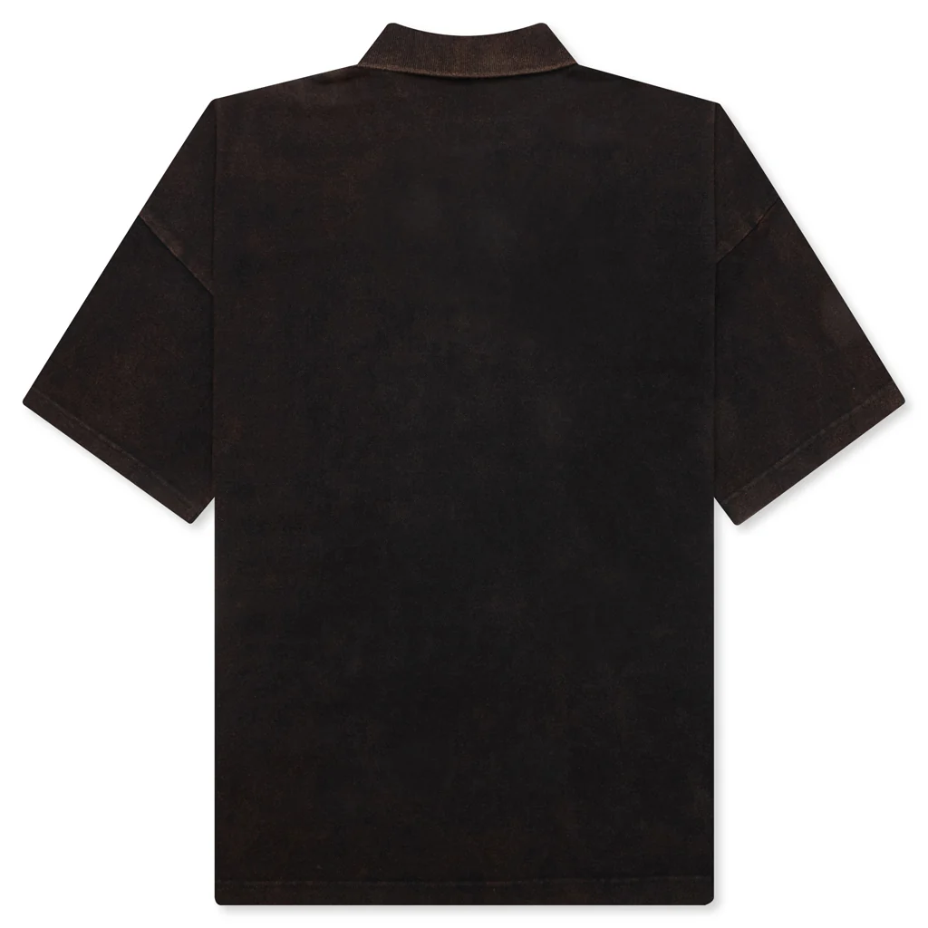 Anchor Short Sleeve Polo Shirt - Brown - Image 2