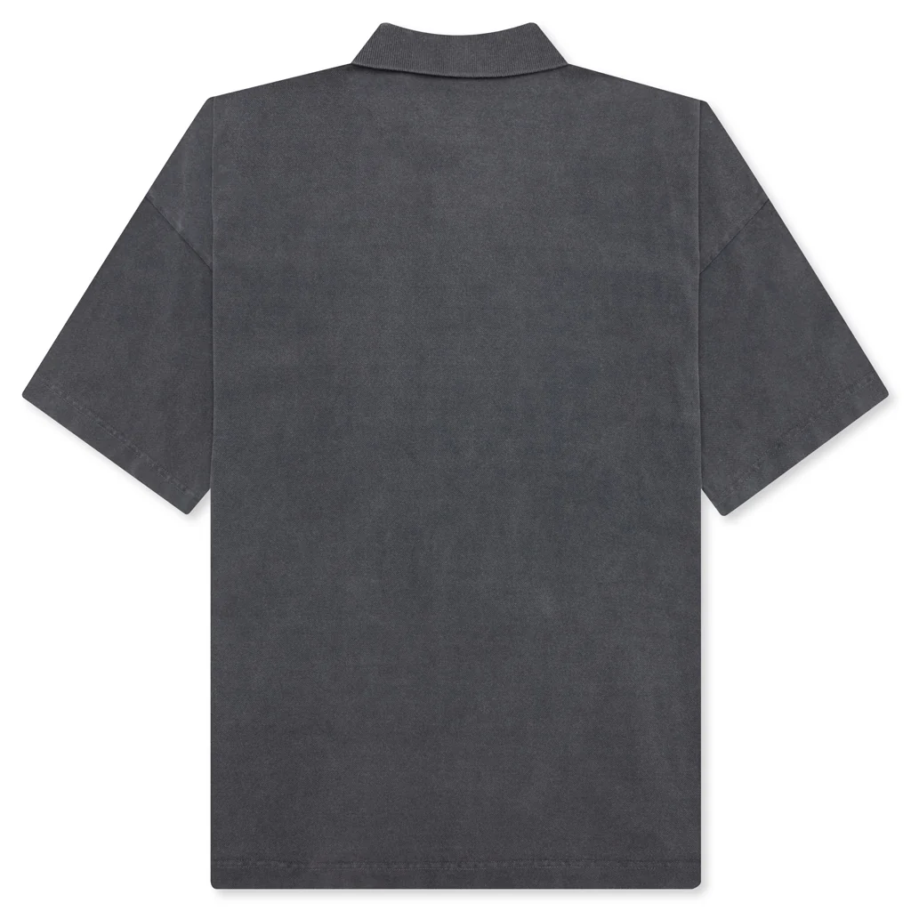 Anchor S/S Polo Shirt - Charcoal - Image 2
