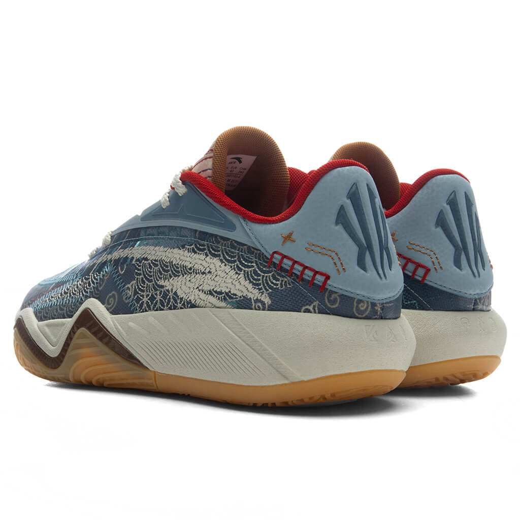 ANTA x Sneaker Politics KAI 3 'Patchwork' - Sky Blue/Off White/Khaki - Image 3