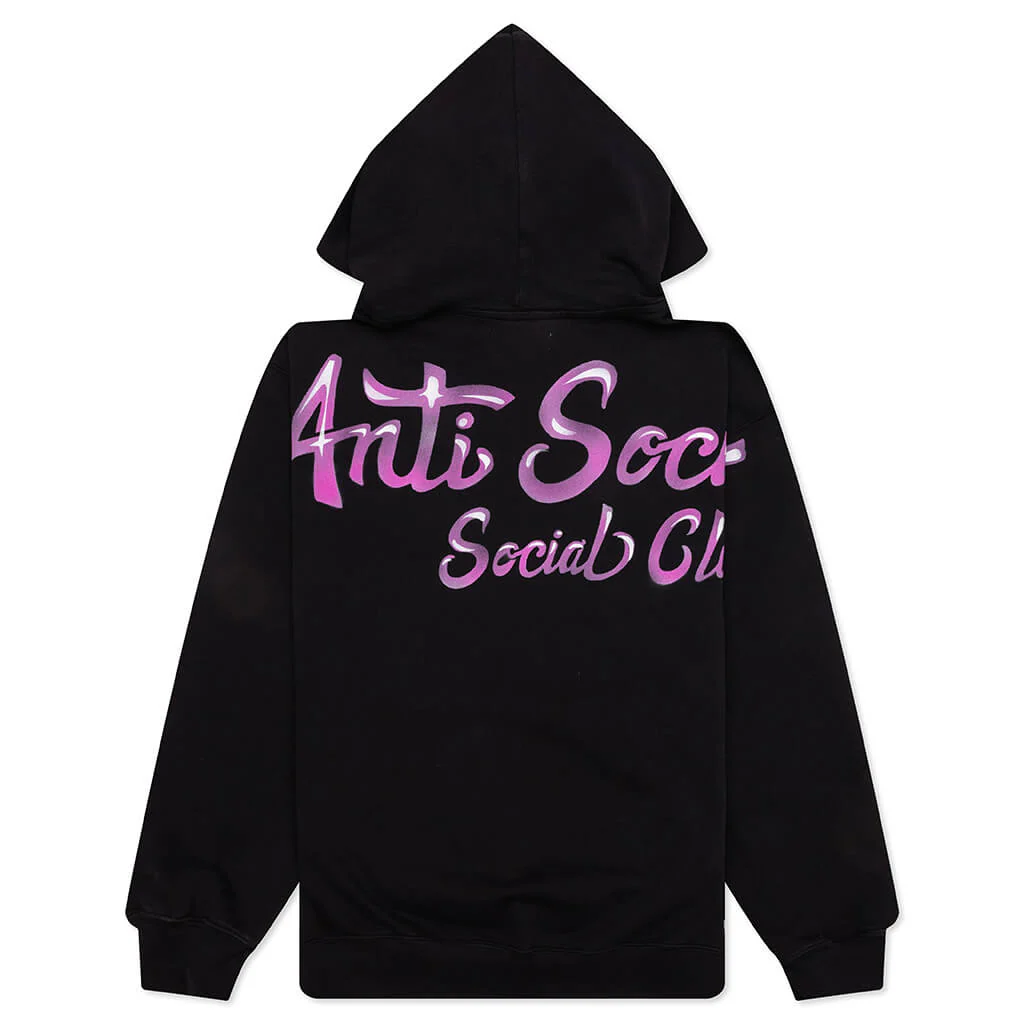 Airbrushed Hoodie - Black - Image 2